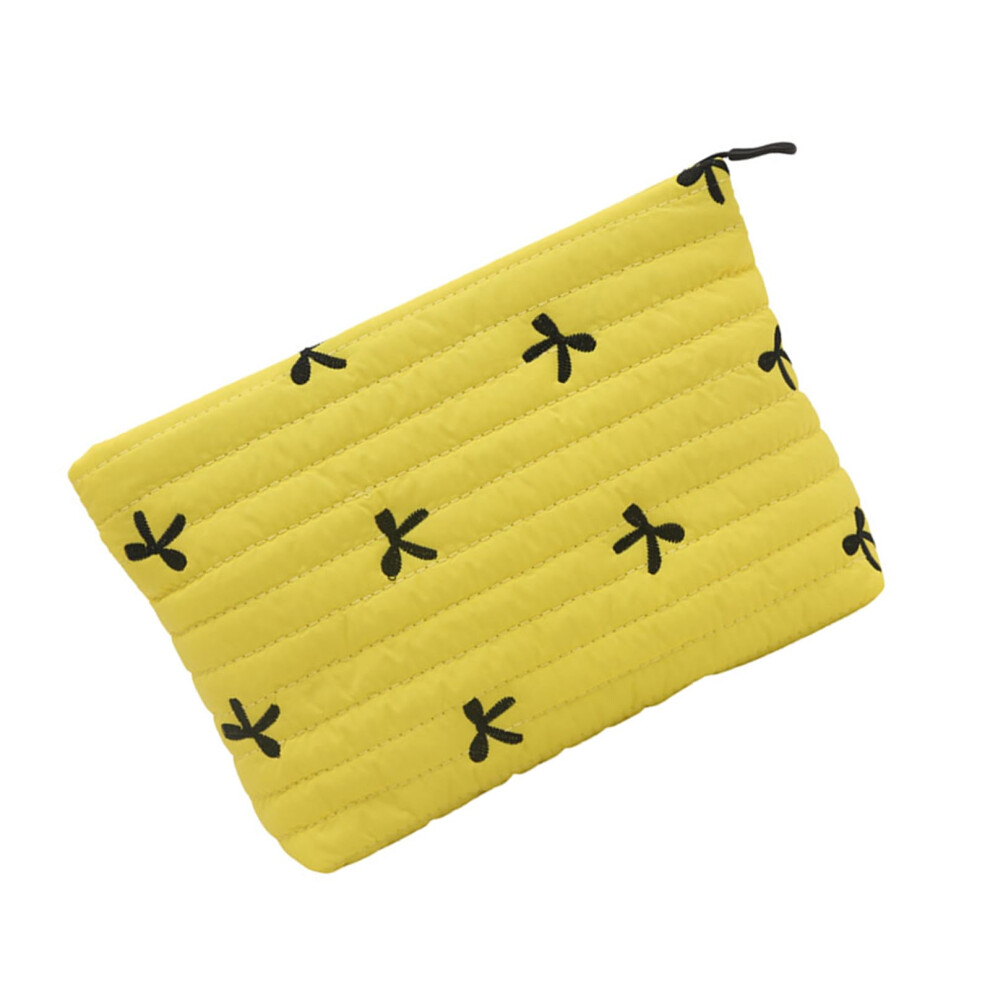 Bowknot Makeup Organizers Storage Pouches Portable Travel Makeup Holder Yellow For Travelers And Beauty Lovers-image-OPC-PKPXKK2-NEW