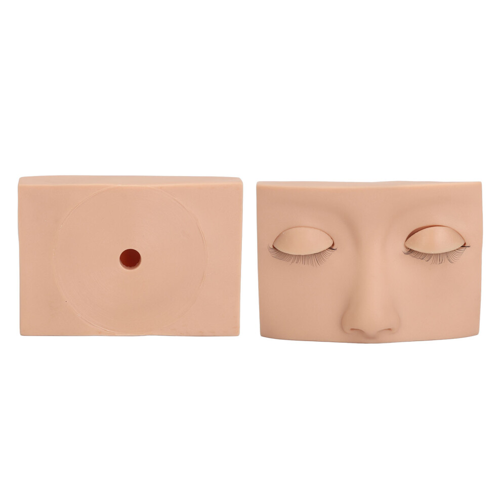 Eyelash Mannequin Head Practice Half Face Makeup Head with Removable Eyelids