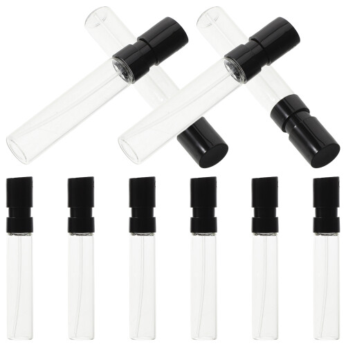 10 stück 2 ml glas-parfümprobefläschchen, nachfüllbar, tragbar, leer
