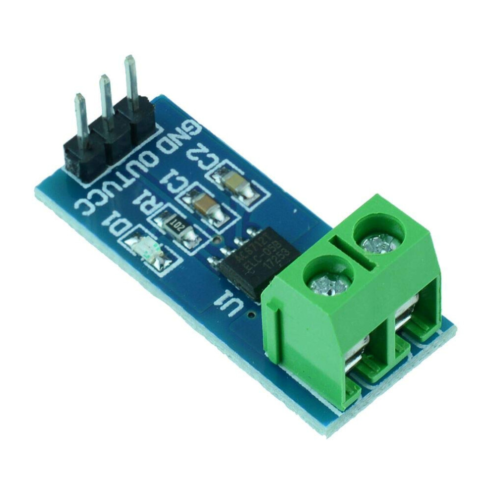 Acs712 Hall Effect Current Sensor Module For Microcontrollers Arduino Compatible Bidirectional Sensing Compact Pcb Mount 9393856911042