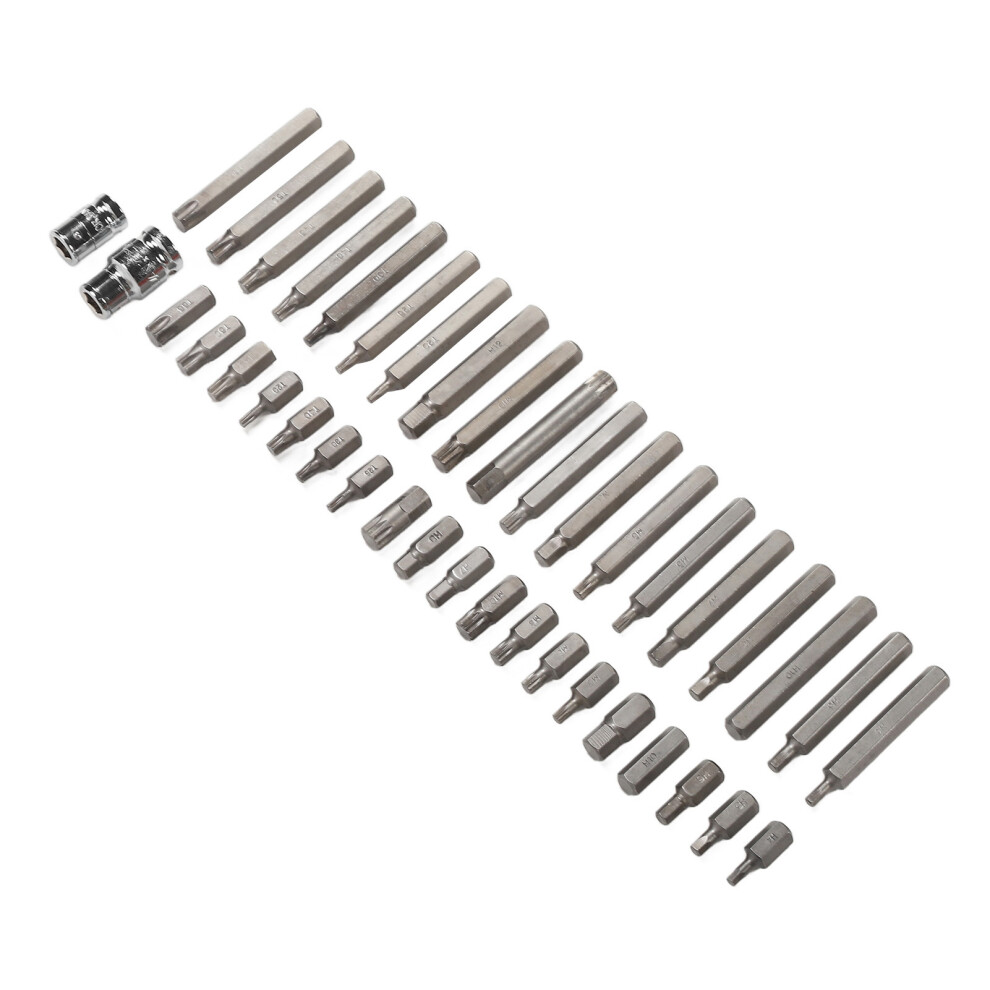 40 Pcs High Carbon Steel Hex Bit Socket Set, 32X16x3cm, Anti-Corrosive 5021351575929