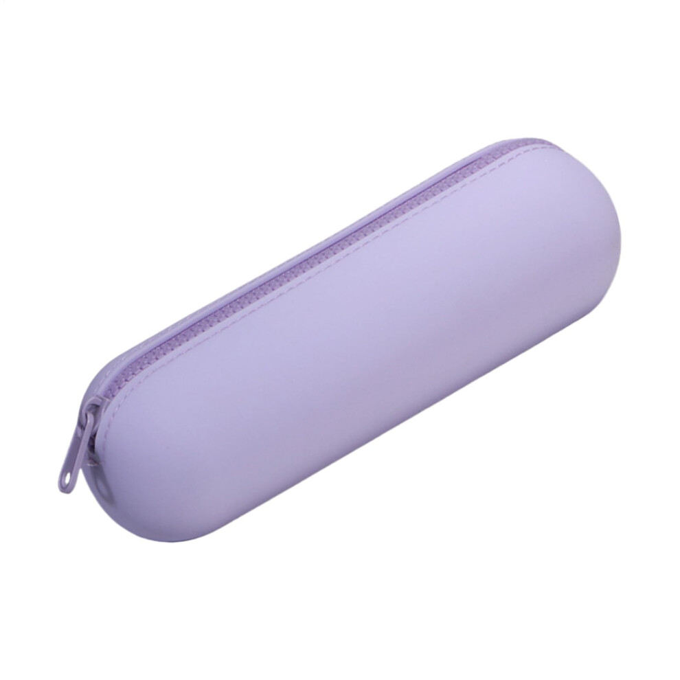 Purple Silicone Makeup Bag Cosmetic Organizer For Toiletries Multifunctional Travel Pouch Makeup Brush Holder