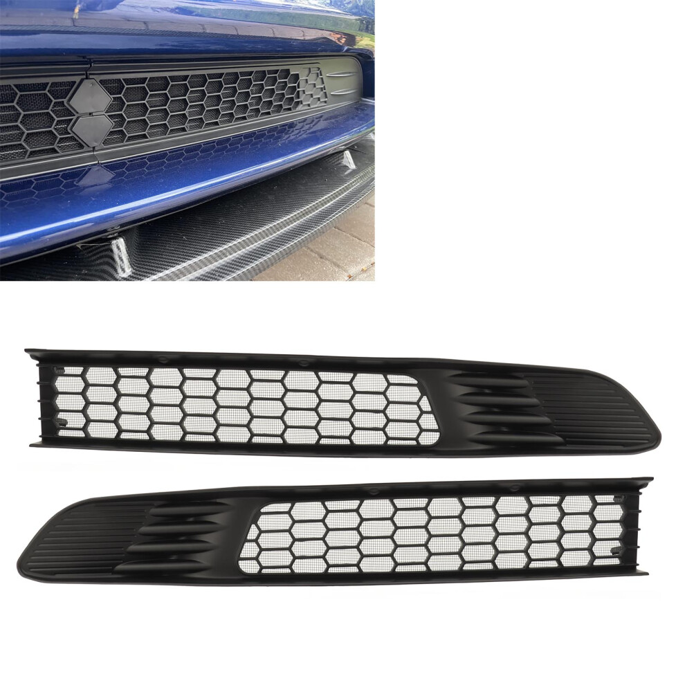 Front Bumper Grill Mesh For Tesla Model 3 2017-2023 Matte Air Intake Cover Black 8071351576799
