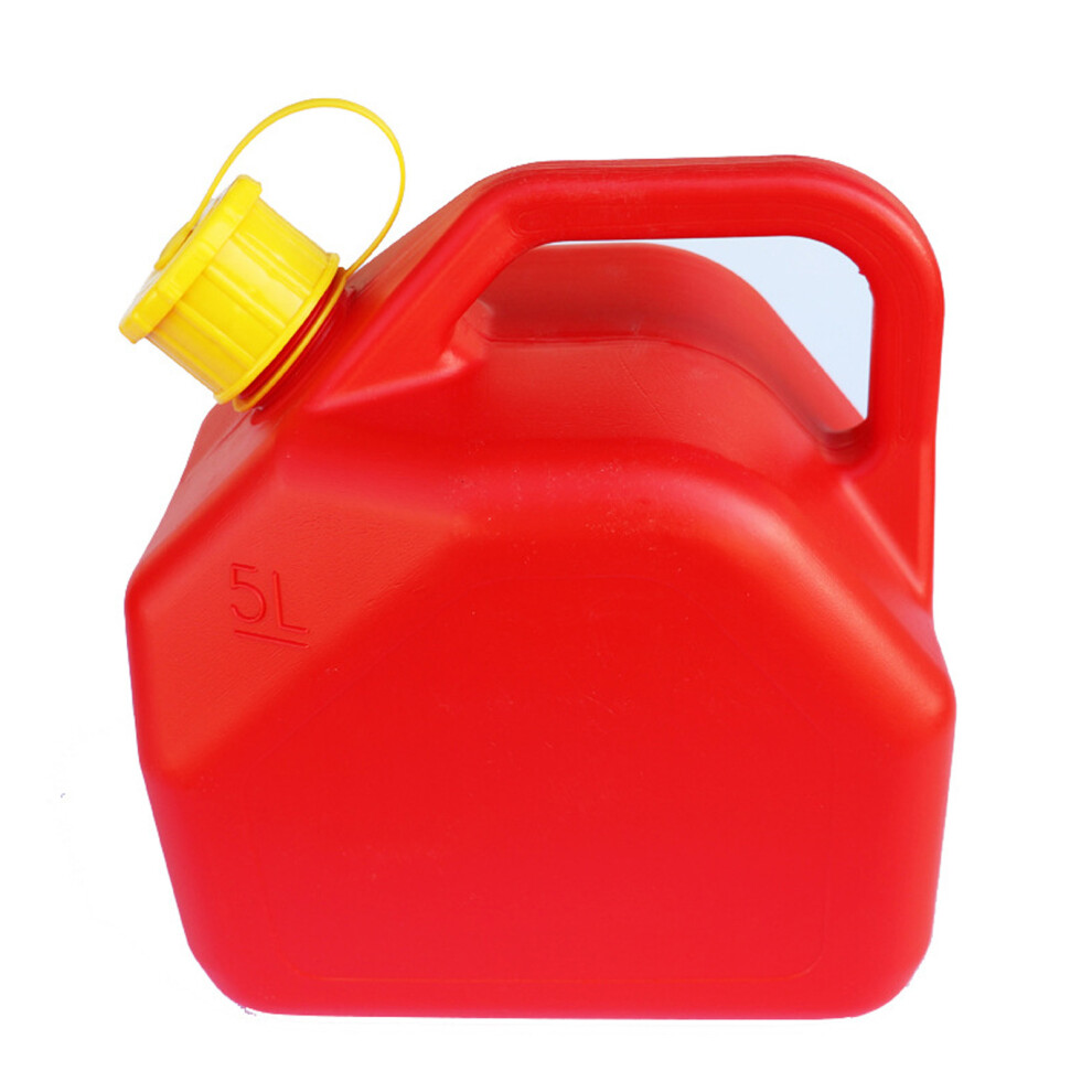5L Red Abs Gas Can With Outlet Pipe, Leak-Free 1.3 Gallon Portable Container 8331351576862