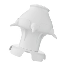 Pet Milk Feeder with 4 Silicone Nipples, Raised Base, White