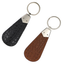 2 unidades mini calzador duradero con funda cuero y llavero
