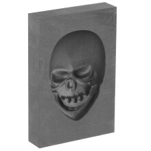molde para lingote de grafito alto densidad forma calavera oro plata