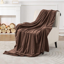 (Coffee, King) Imperial Rooms Luxury Fleece Blanket – Ultra-Soft, Warm & Lightweight – Perfect for Bed, Sofa & Travel