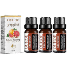 3Pcs OUHOE 10ml Grapefruit Fat-eliminating Essential Oil Slimming Shaping Slimming