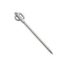 Heavy Duty Stainless Steel Dog Tie Out Stake 30-Centimeter Ground Stake for Outdoor Pets, Durable Dog Restraint