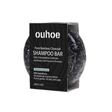 OUHOE Organic Bamboo Charcoal Shampoo Bar, Deep Cleansing Scalp Strong And Strong Hair Nourishing Re
