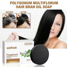 OUHOE Polygonum Multiflorum Shampooing Soap, Hair Cleansing Natural Dense Moisturizing Black Hair So