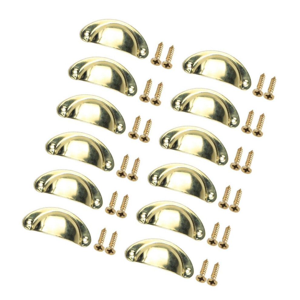 (Yellow, 15x15x5cm) 12x Cup Pulls Cabinet Dresser Shell Pull Drawer Handles Knobs-image-OPC-PKQ2DYP-NEW