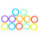 12 pezzi copritasti in silicone colorati con identificatori 1