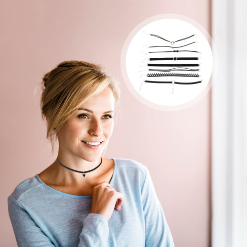 8 chokerketting vrouwen en 1