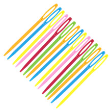 40 stuks plastic grote oog naainaalden voor kinderen, stompe kop