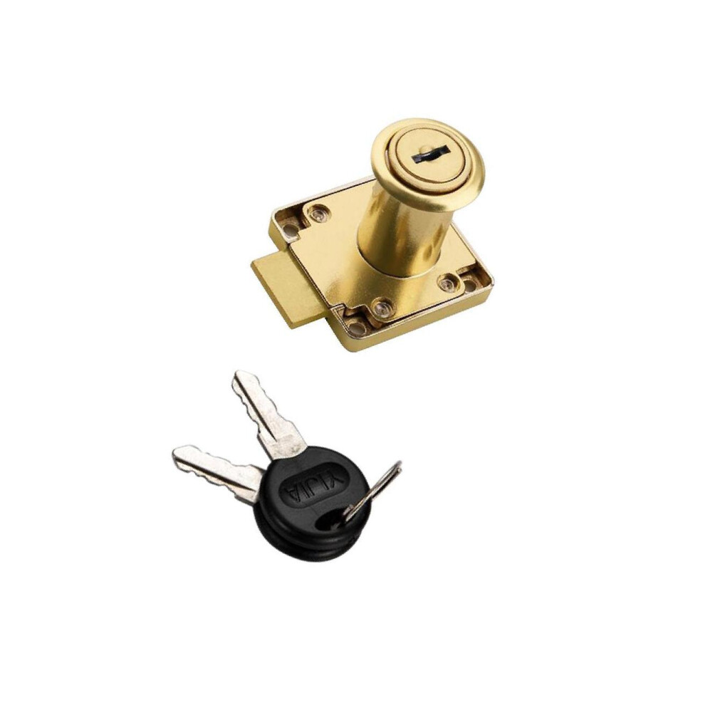 (Gold 32mm) Office Desk Drawer Locker Cupboard Closet Security Lock-image-OPC-PKQ2PPJ-NEW
