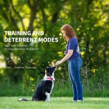 Ultrasonic Dog Trainer Device 25FT Range with LED Lights 12x4.7x3.4cm