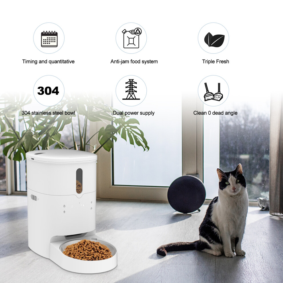 Automatic 3L Smart Pet Feeder with LCD, Stainless Steel Bowl & Dual Power-image-OPC-PKQ2W8M-NEW