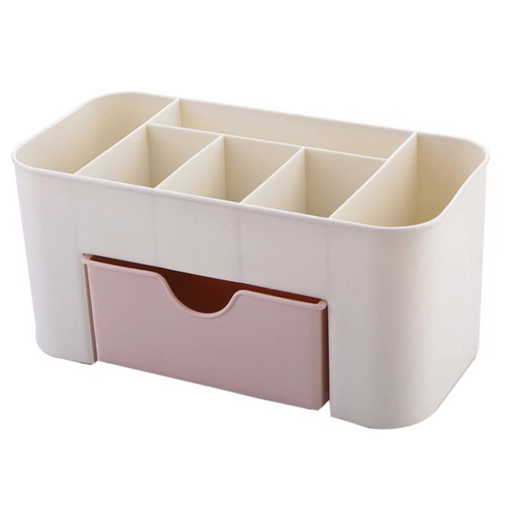 Makeup Storage Cosmetic Holder With Drawer Desktop Box Lightweight Plastic Multifunctional Lipstick Brush Organizer