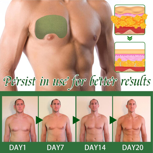 Chest Fat Remover Patch, Men's Chest Belly Fat Removal Patch, Lightweight Skin Texture Patch, 1 Patch 1