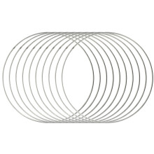 15Stk Florale Metallreifen Silber DIY Kranz Ringe Für Wanddeko