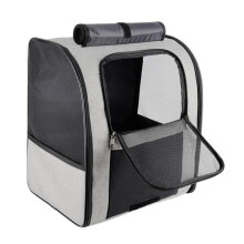 Breathable Cat Backpack Carrier For Comfortable Travel Portable Pet Travel Bag For Cats Outdoor Adventures Grey