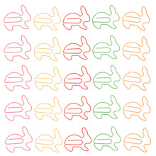 50 konijnvormige papierclips, notitieclips voor kantoor of feest