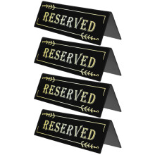 4 acryl 'gereserveerd' bordjes voor bij bruiloft of restaurant