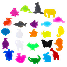 24 unid. marcadores copo silicone animais marinhos e terrestres