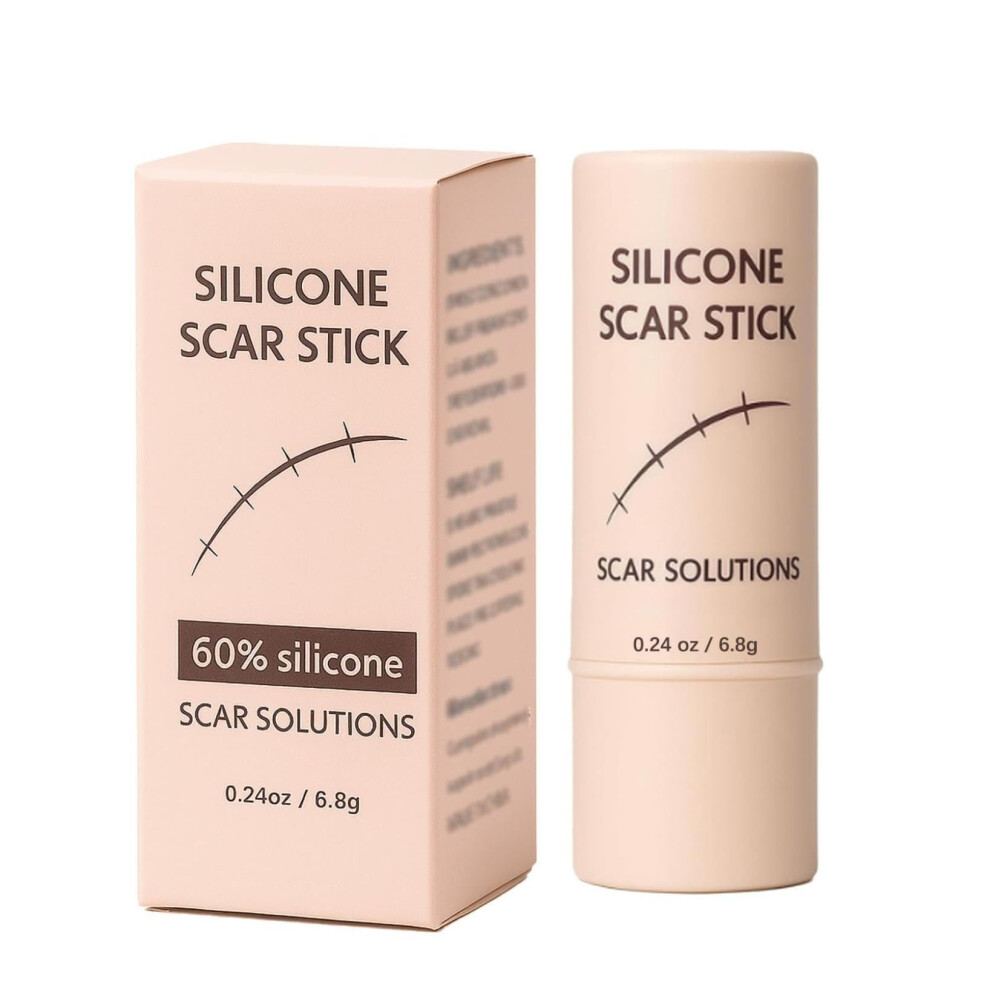 Silicone Scar Stick 60% Silicone For Face And Body, Massage Applicator For Softening And Flattening Old And New Scars