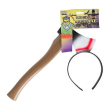 Ax Headband Through Head Axe Decorations Scary Headbands Horror Photo Props Bloody for Adults Kids Teens Party