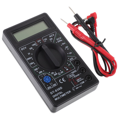 -830d digitale multimeter met pieptoon, voltage, , ohm, dc, lcd