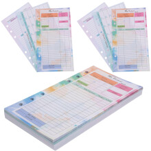 1 set budget ordner mit notizbuch und loseblättern für ausgaben