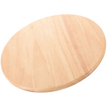 runder hockersitz aus holz für kantinenhocker mit holzoberfläche