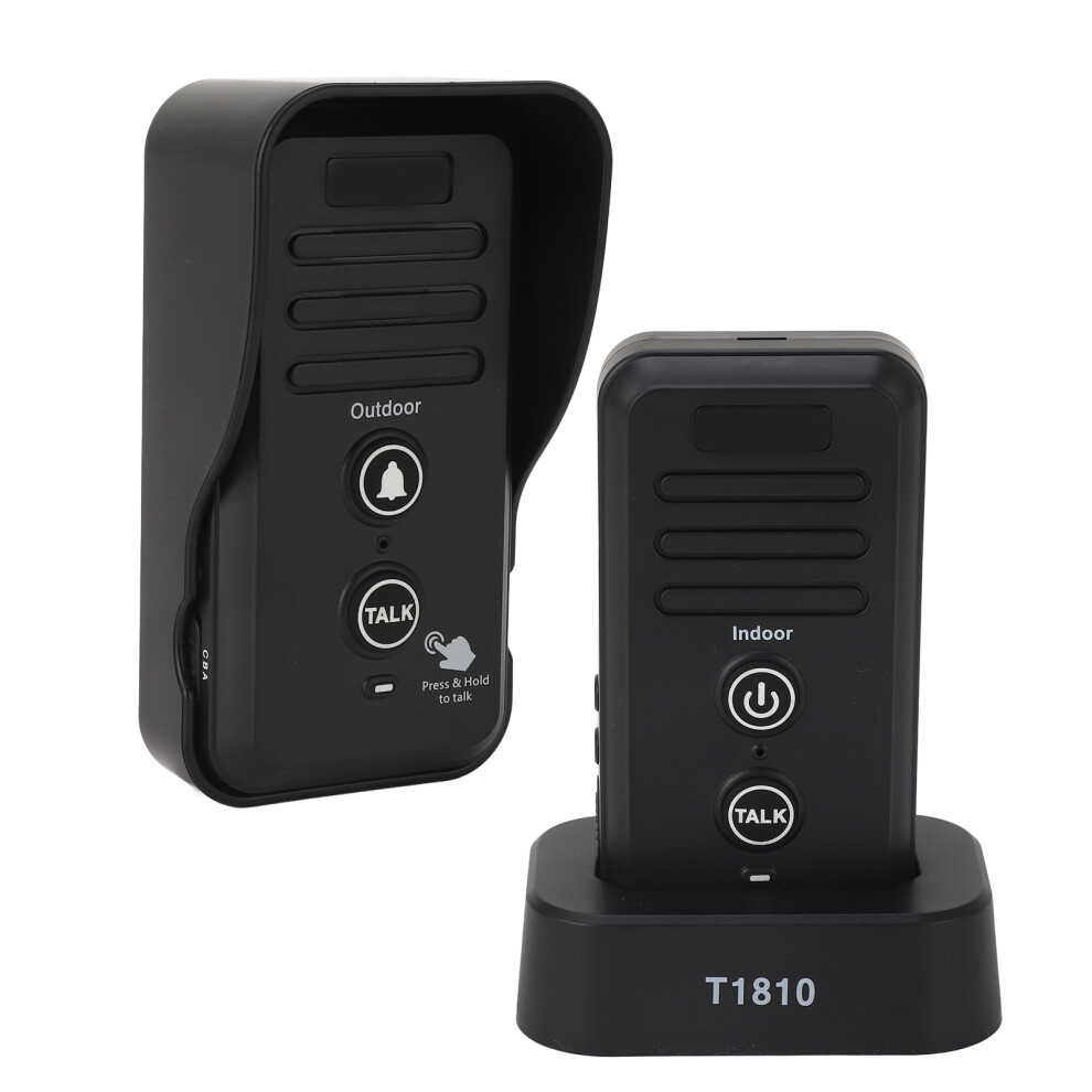 Wireless Voice Intercom Doorbell 1500M Ultra Long Distance Waterproof Black 3721351603692
