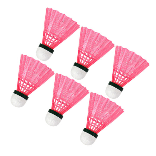 6 nylon-kunststoff badminton- pink für und außen