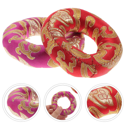 2 matte Pads für Buddha-Klangschale, Farbe zufällig 1