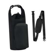 Water Bottle Carrier Bag Cup Holder Pouch Outdoor Bottle Sleeve For Hiking Travel Picnic Fishing Black