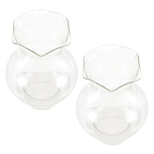 2pcs Glass Lampshade for Oil Lamp Chimney Kerosene Replacement
