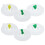 6pcs round leak-proof silicone cup lids, dustproof cactus design 1