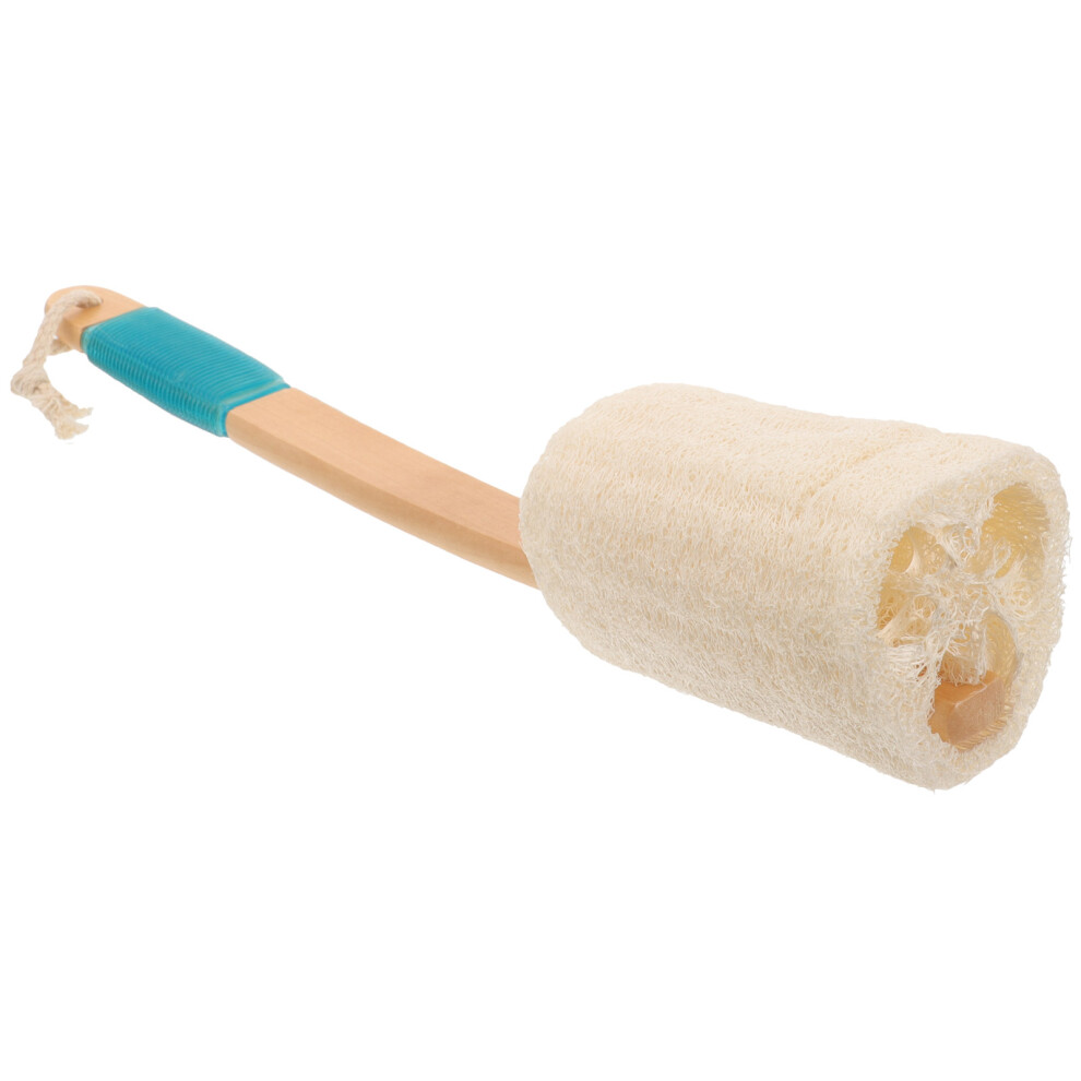 Ohphcall Wooden Handheld Bath Brush Scrubber Loofah Sponge With Long Handle