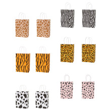 12pcs animal printed gift bags portable paper tote for party