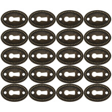 24pcs antique keyhole cover plates for furniture decor