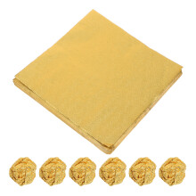 200 unid. papel alumínio dourado 20x20 cm para alimentos e presentes