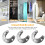 winomo 4pcs stainless steel u-shaped closet rod bracket 10