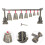 1Set Goldene Antike Chimes Deko Trommel Instrument Robust Langlebig 3