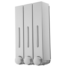 wandmontage zeepdispenser 3 vakjes voor douchegel en conditioner