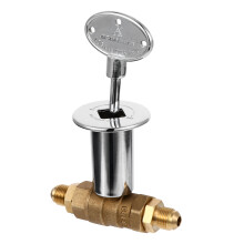 gas-absperrventil mit flare-anschluss, npt-gewinde, flansch, schlüssel-set