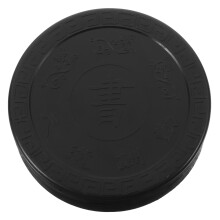 praktische runde Kalligraphie-Tuscheplatte in Tai-Ji-Form mit Deckel